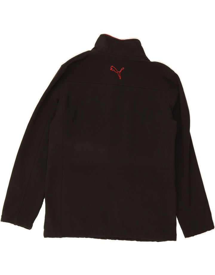 PUMA Boys Tracksuit Top Jacket 11-12 Years Large  Black Polyester Vintage Puma and Second-Hand Puma from Messina Hembry 