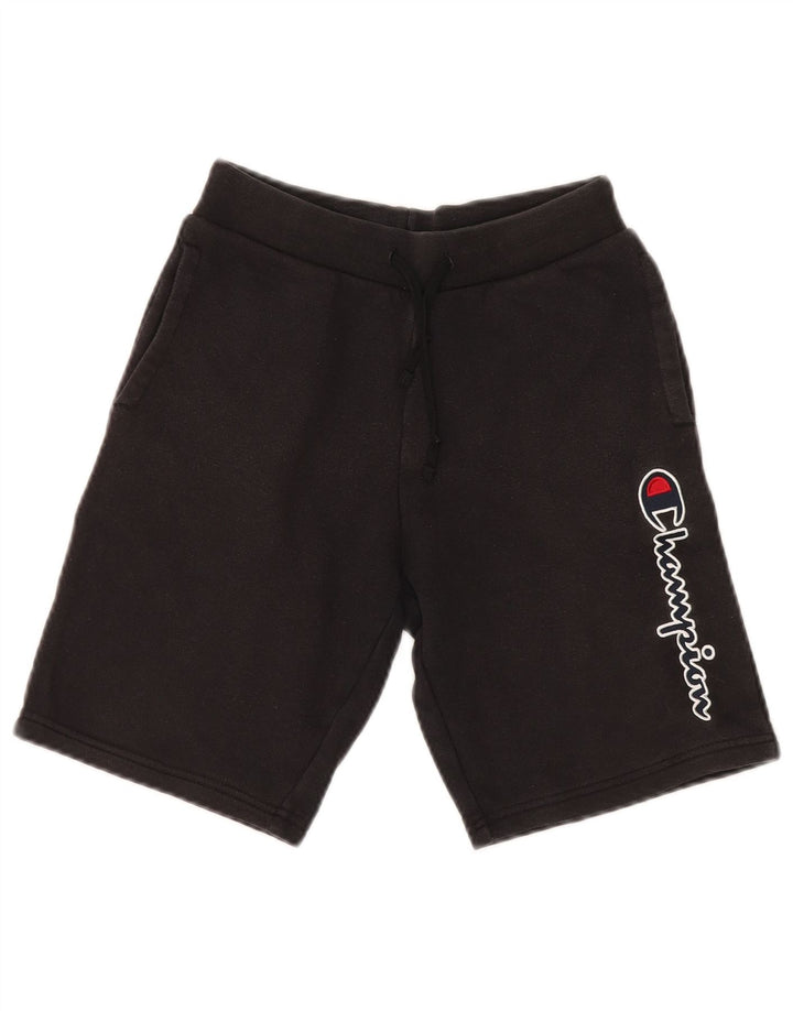 CHAMPION Boys Graphic Sport Shorts 9-10 Years  Black