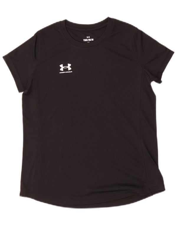 Under Armour Girls Loose Fit T-Shirt Top 9-10 Years Medium Black