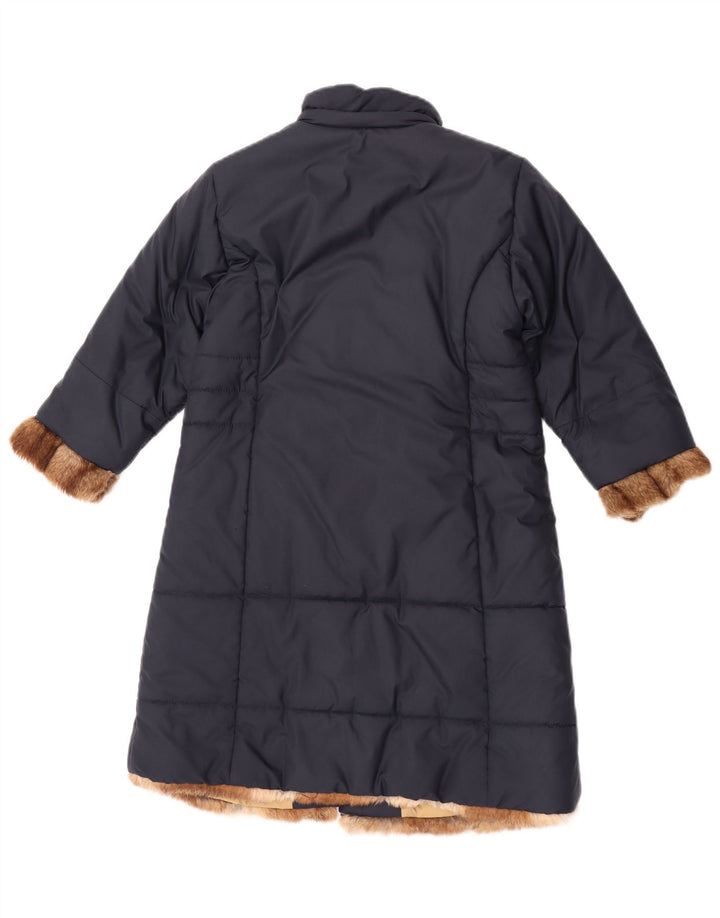 Moncler Girls Padded Coat 5-6 Years Navy Blue Polyester