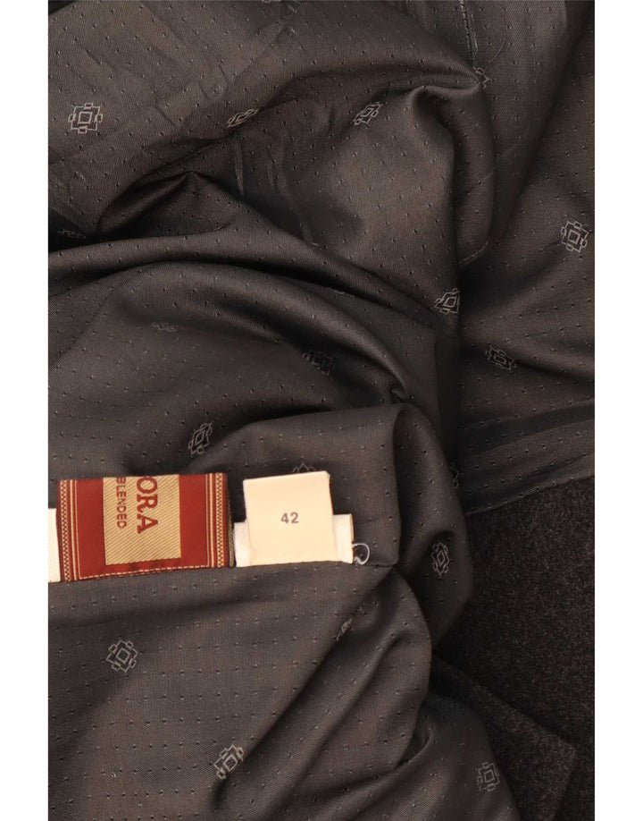 Penny Black Womens 4 Button Oversized Blazer Jacket IT 42 Medium Grey Wool