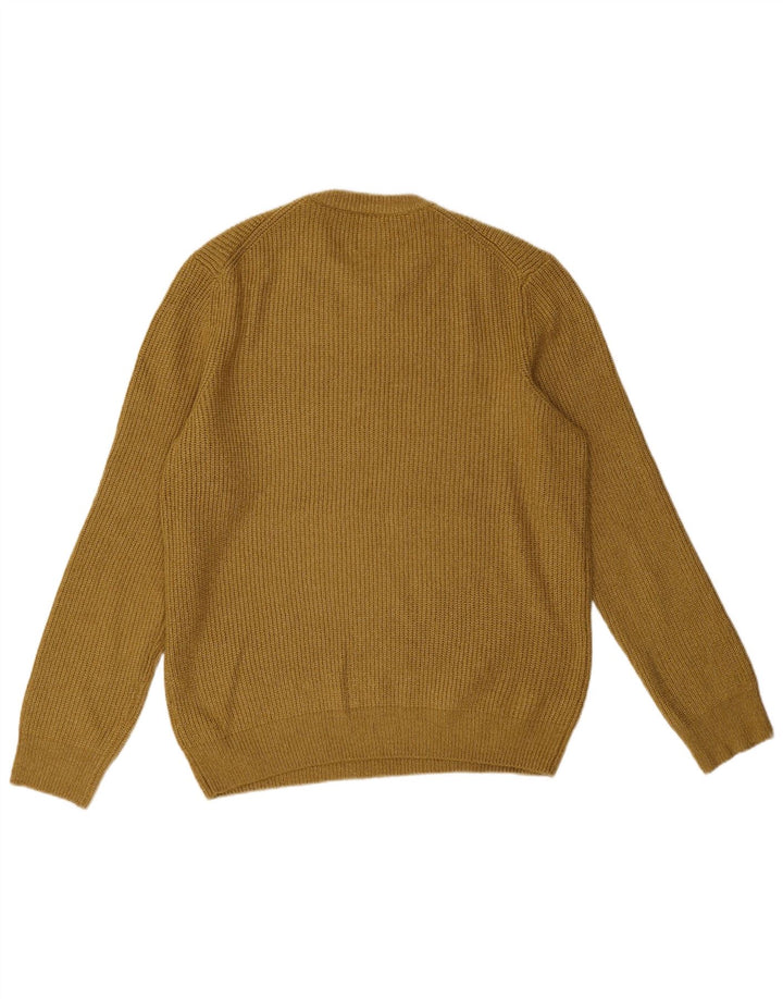 Marks & Spencer Mens Crew Neck Jumper Sweater Large Yellow Polyamide