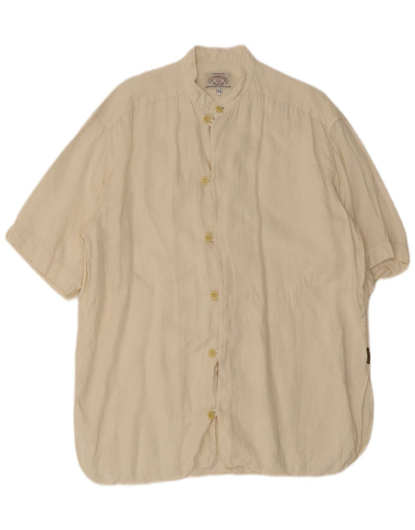 Armani Jeans Mens Short Sleeve Shirt Medium Beige