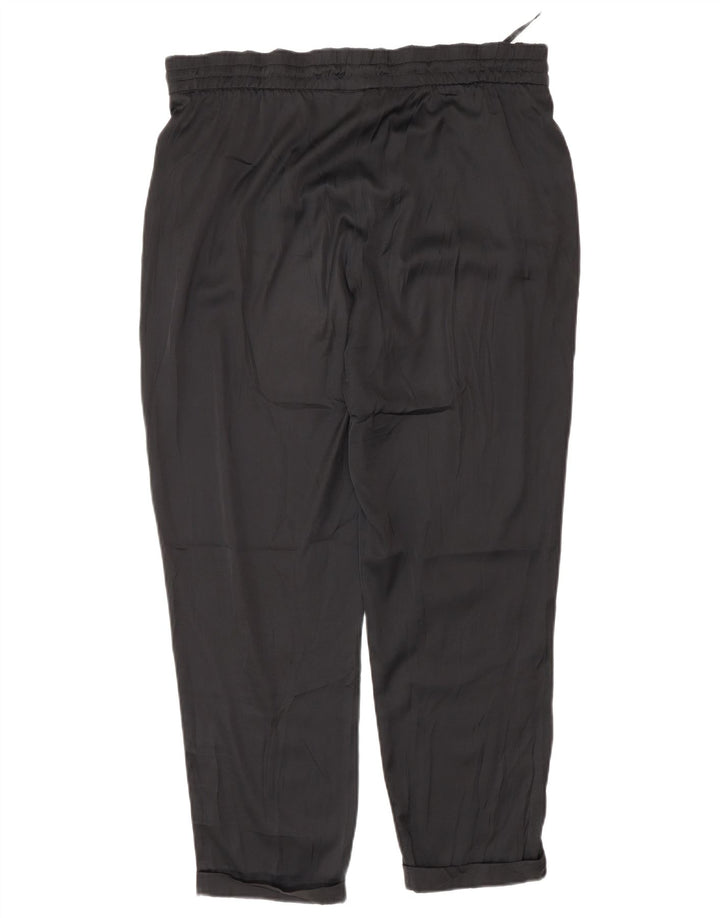 Benetton Womens Regular Casual Trousers Medium W30 L27 Black Polyester