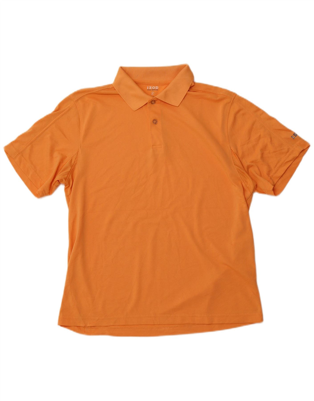 IZOD Mens Polo Shirt Medium Orange Polyester