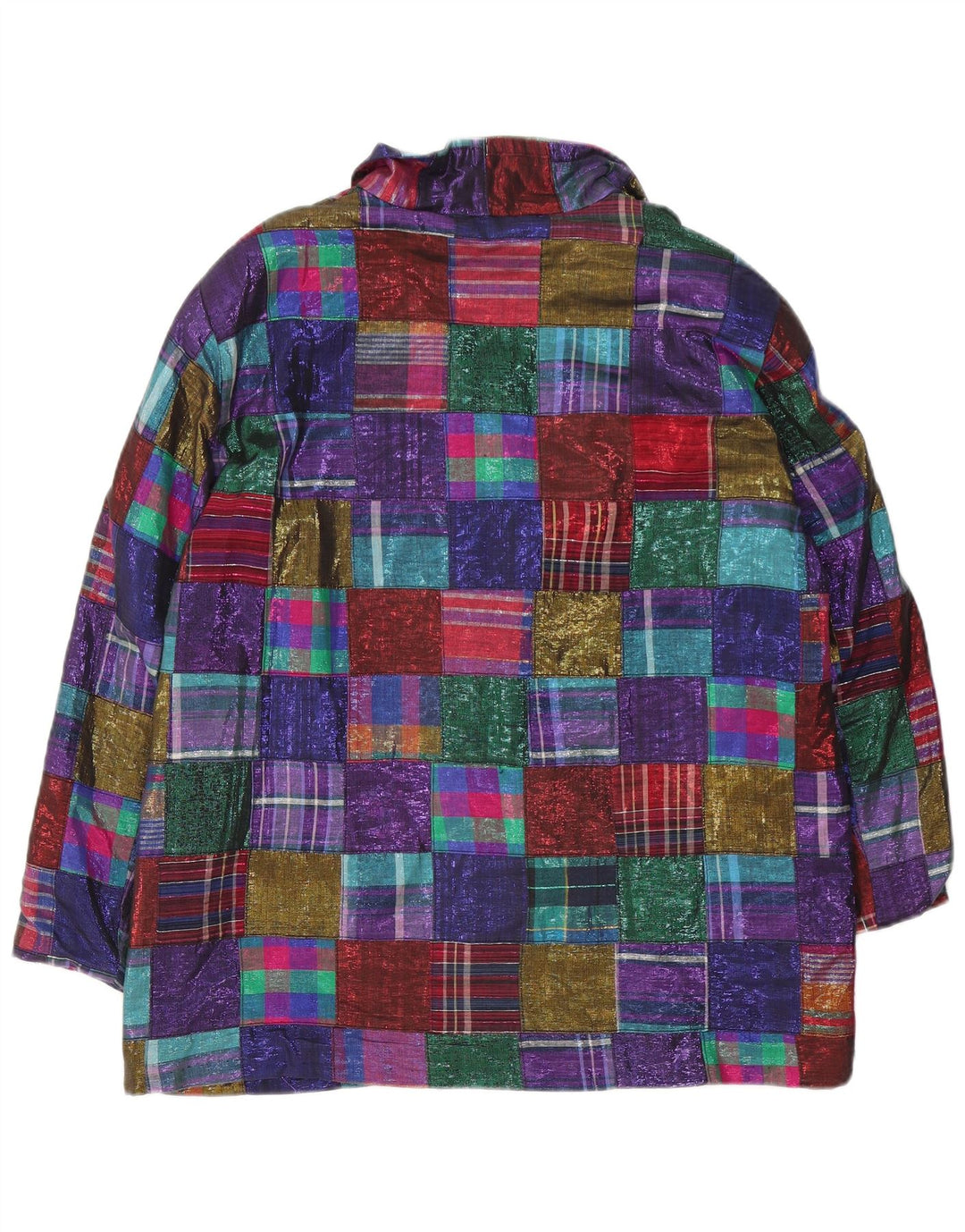 Vintage Womens 4 Button Blazer Jacket UK 18 XL Multicoloured Patchwork
