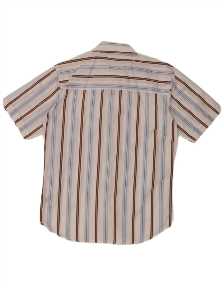 PIERRE CARDIN Mens Short Sleeve Shirt Medium Multicoloured Striped