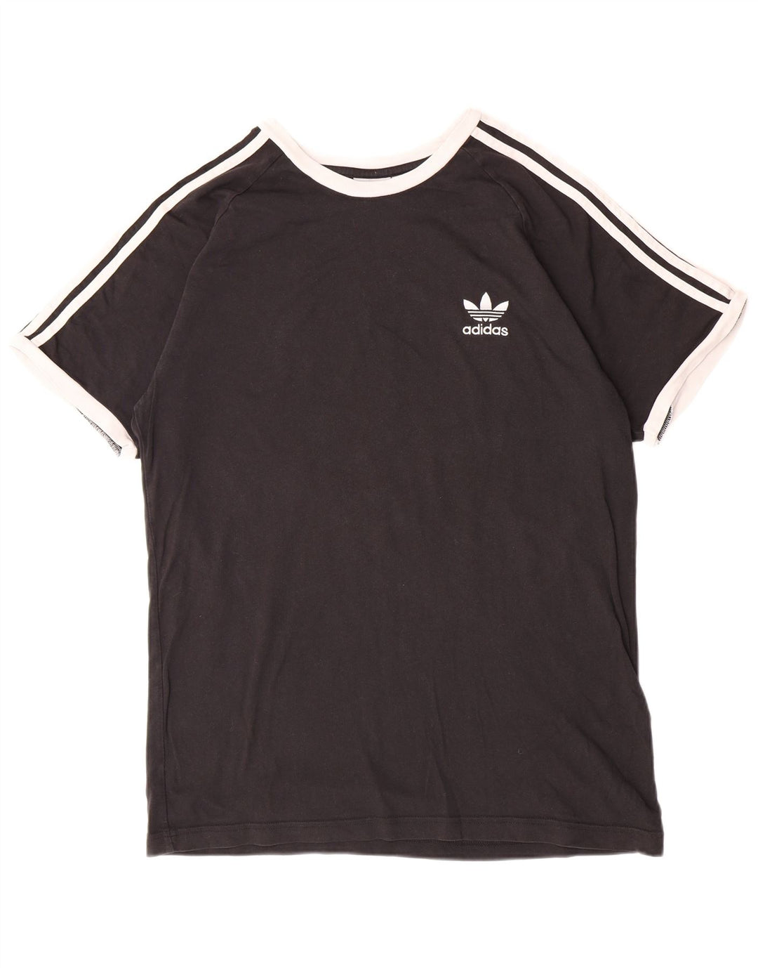 ADIDAS Mens T-Shirt Top Large Black Cotton