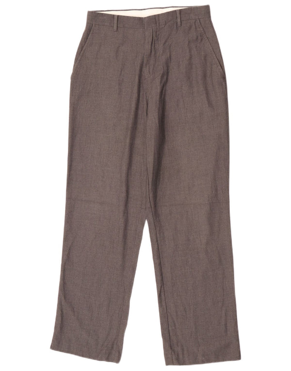 Chaps Boys Straight Chino Trousers 15-16 Years W28 L30 Grey Polyester