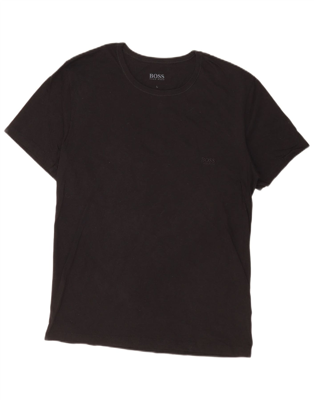 Hugo Boss Mens T-Shirt Top Large Black Cotton