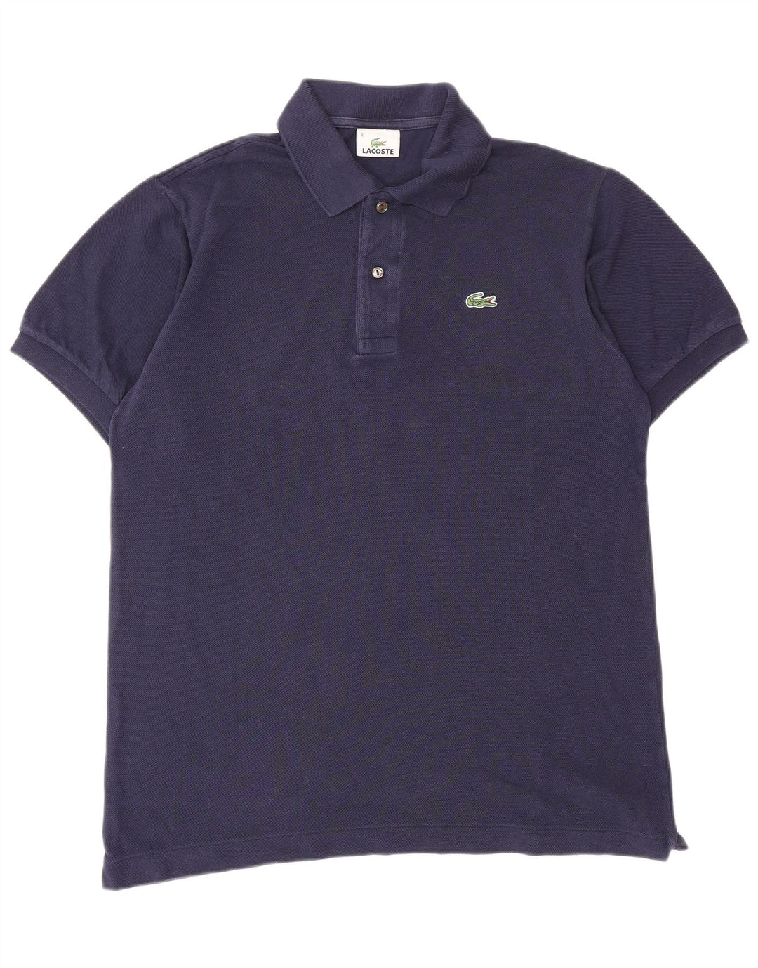 LACOSTE Mens Polo Shirt Size 4 Medium Navy Blue Cotton