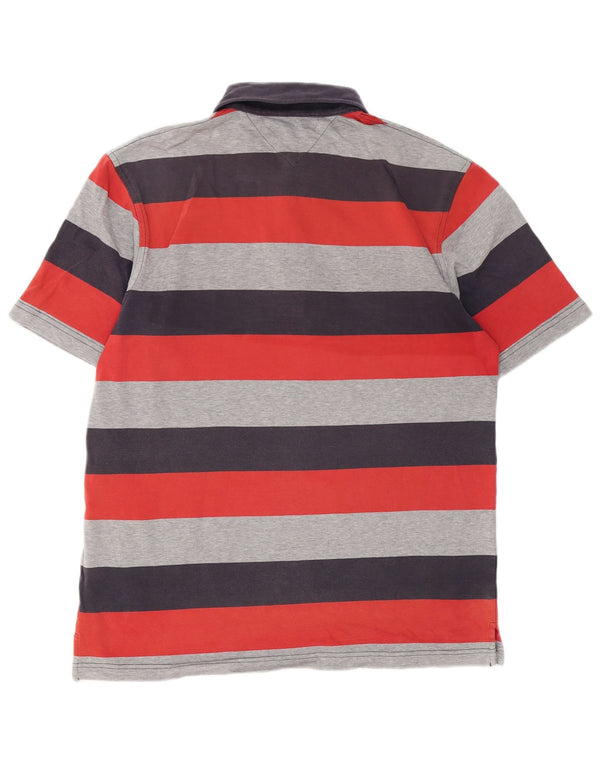 Tommy Hilfiger Mens Polo Shirt Large Multicoloured Striped Cotton
