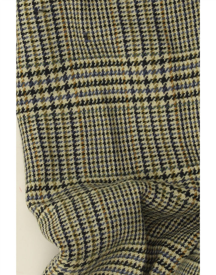 HUGO BOSS Mens 2 Button Blazer Jacket UK 40 Large Green Houndstooth