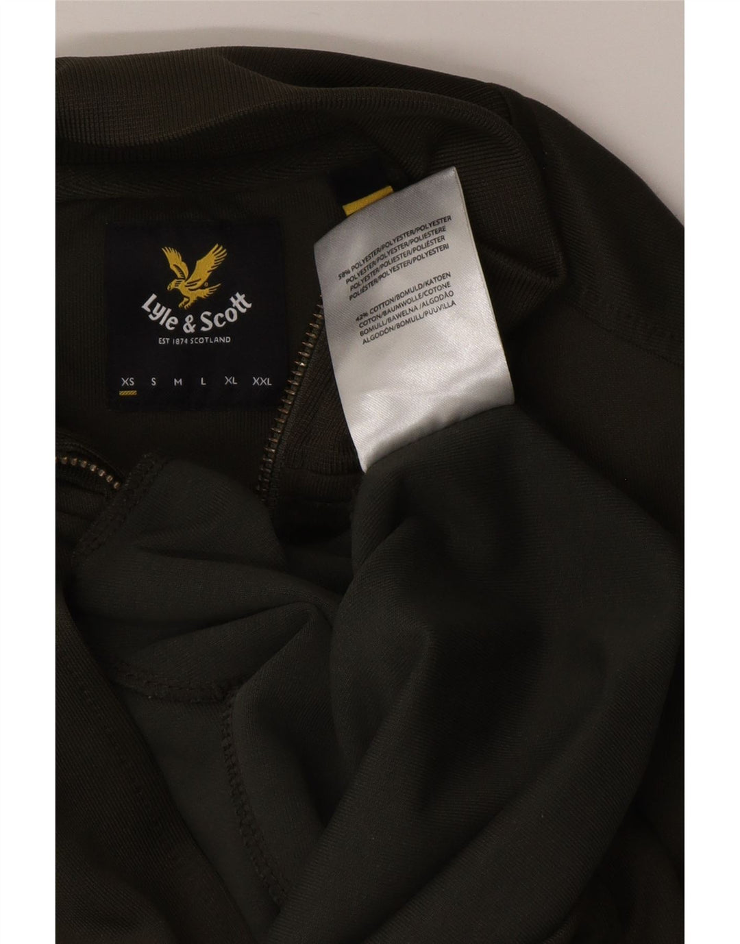 LYLE & SCOTT Womens Tracksuit Top Jacket UK 6 XS Khaki Polyester