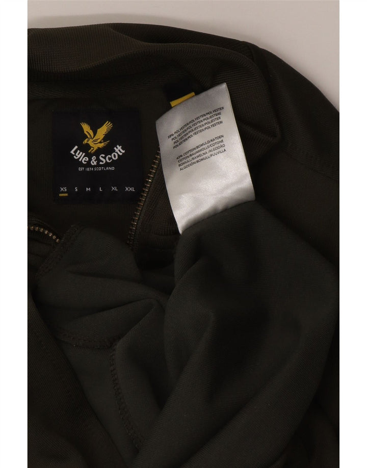 LYLE & SCOTT Womens Tracksuit Top Jacket UK 6 XS Khaki Polyester