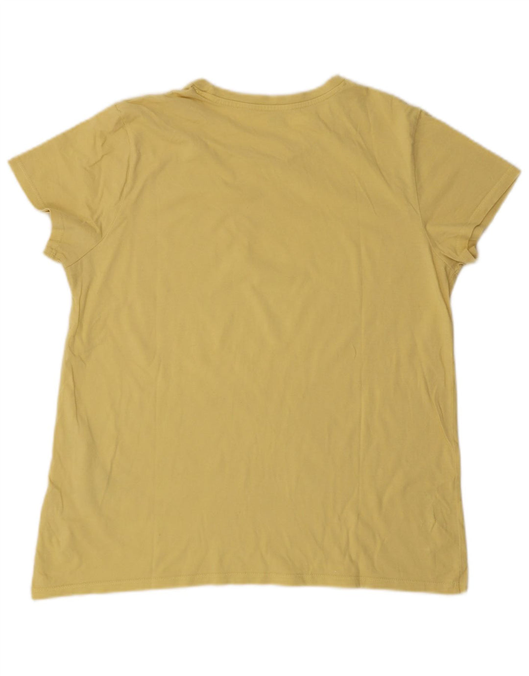 LEVI'S Womens Graphic T-Shirt Top UK 18 XL Yellow Cotton