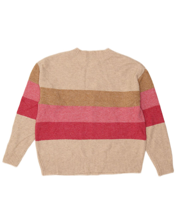 MARKS & SPENCER Womens Crew Neck Jumper Sweater UK 14 Medium Beige