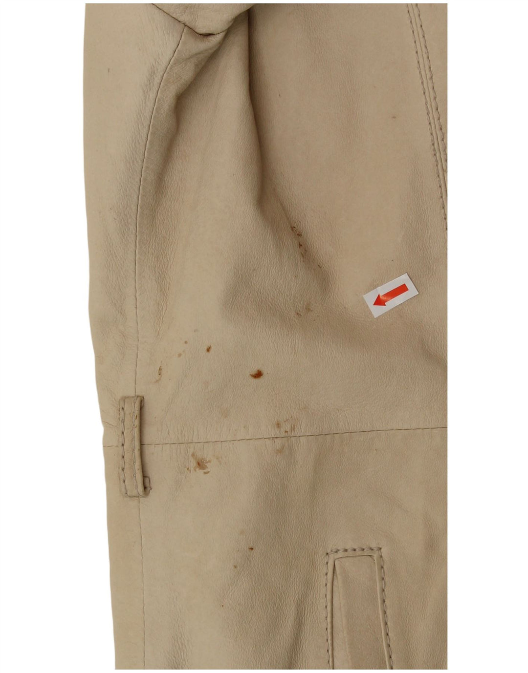 CONBIPEL Womens Leather Coat IT 48 XL Beige Leather