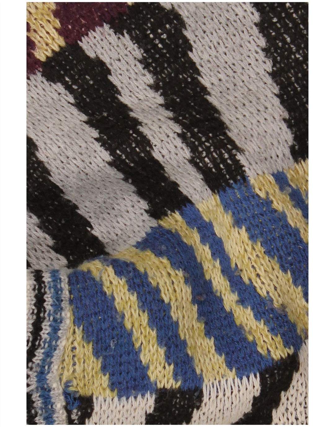 Vintage Mens Cardigan Sweater Large Multicoloured Striped