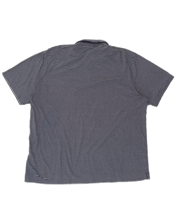VINEYARD VINES Mens Classic Fit Polo Shirt XL Navy Blue Pinstripe Cotton