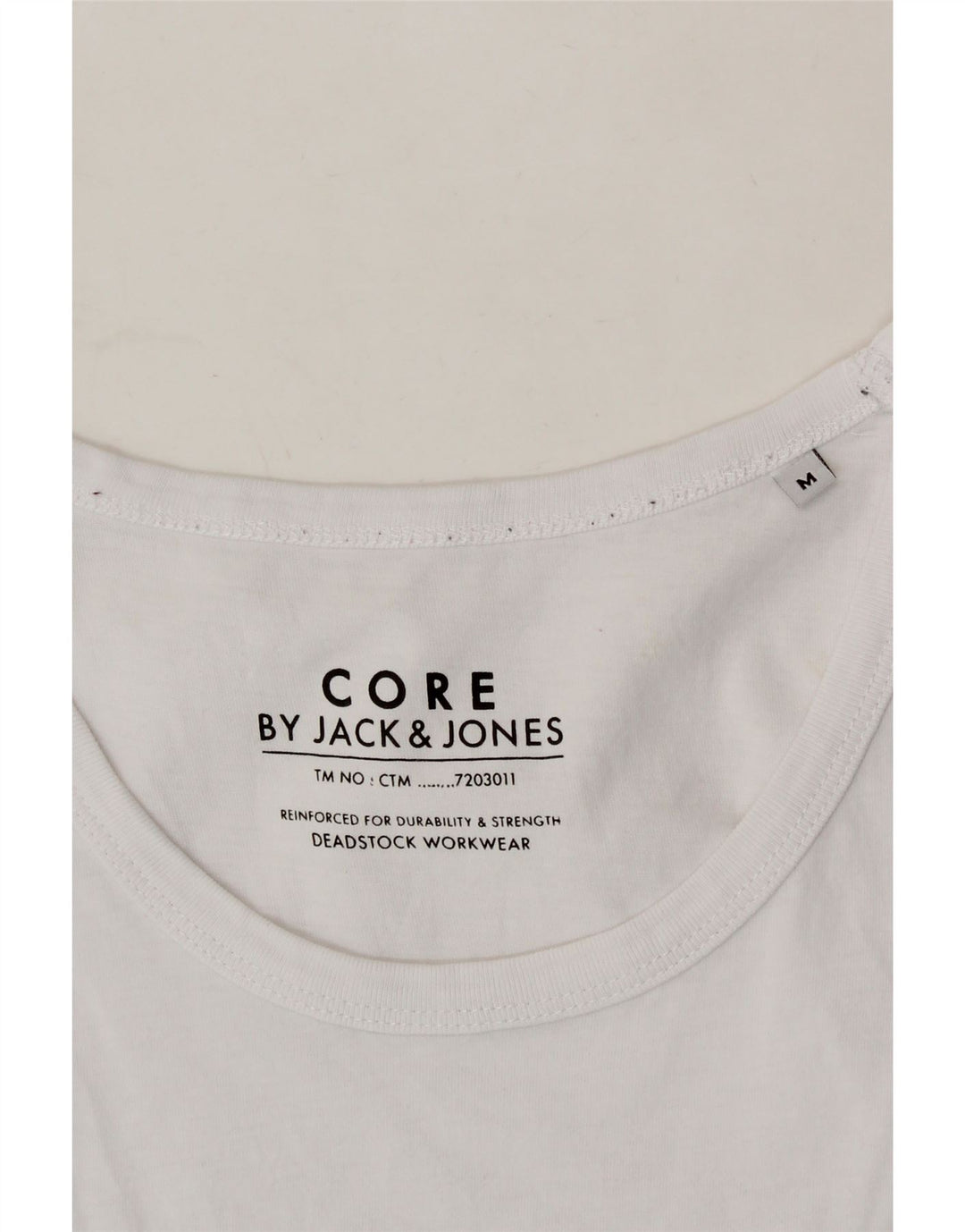JACK & JONES Mens Core Graphic Vest Top Medium White Cotton Vintage Jack & Jones and Second-Hand Jack & Jones from Messina Hembry 