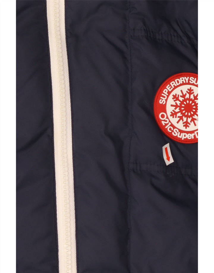 Superdry Mens SubArctic Graphic Padded Jacket UK 40 Large Navy Blue
