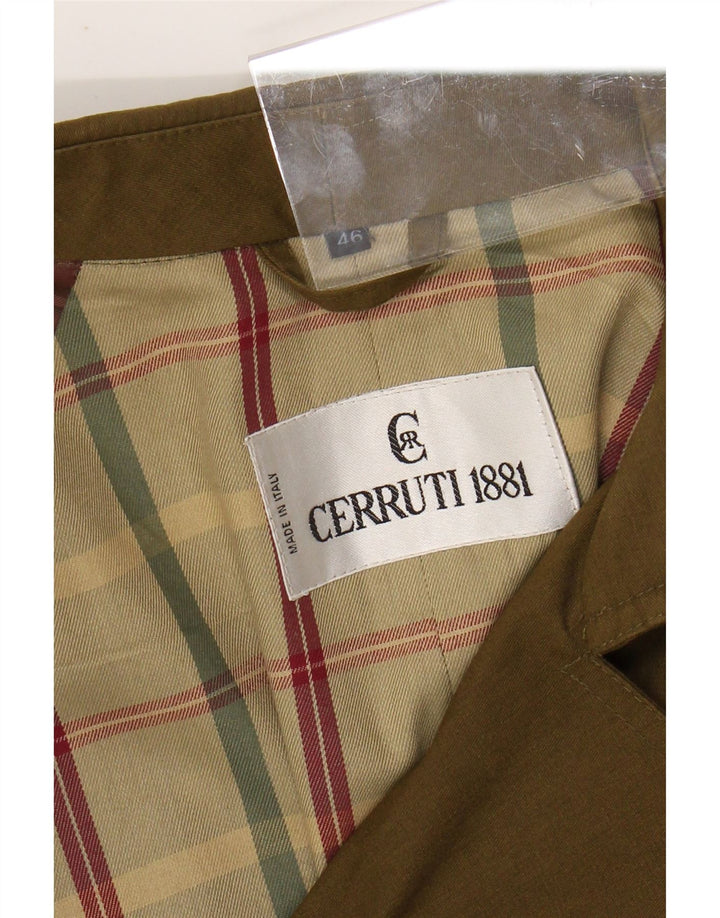CERRUTI 1881 Mens Loose Fit Trench Coat IT 46 Small Khaki