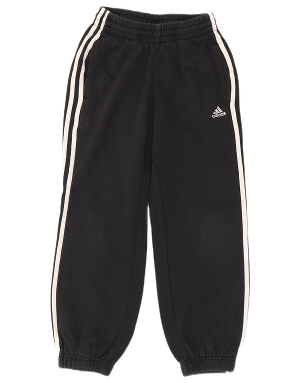 Adidas Girls Tracksuit Trousers Joggers 9-10 Years Black Cotton
