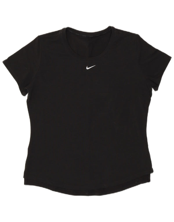 Nike Womens T-Shirt Top UK 12 Medium Black