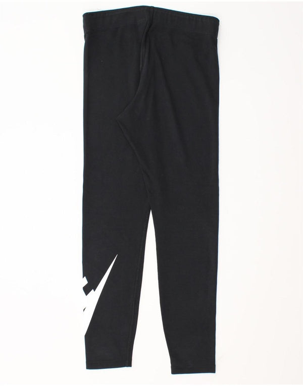 Nike Womens Graphic Leggings UK 10 Small  Black Cotton