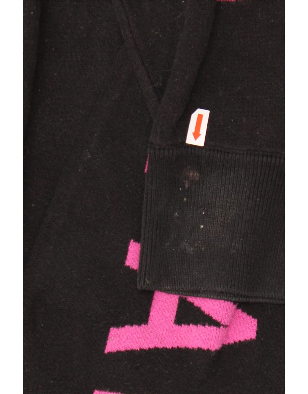 CALVIN KLEIN JEANS Womens Crop Sweatshirt Jumper UK 14 Medium Black