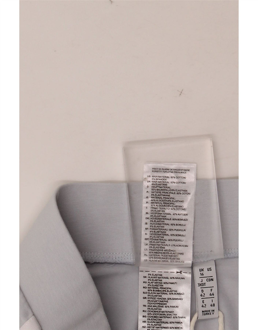 ADIDAS Womens Leggings UK 16 Large  Blue Cotton