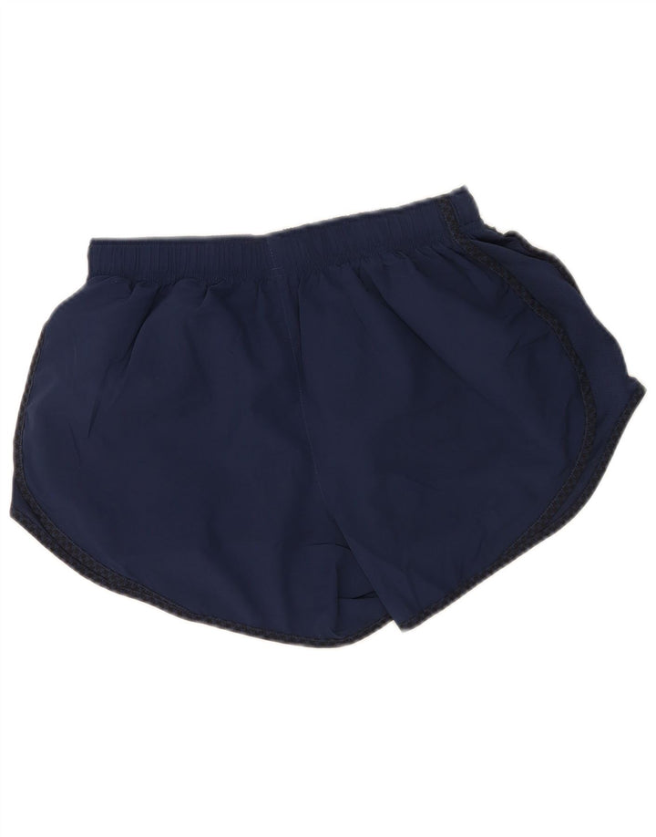 Nike Womens Dri Fit Sport Shorts UK 12 Medium Navy Blue Polyester