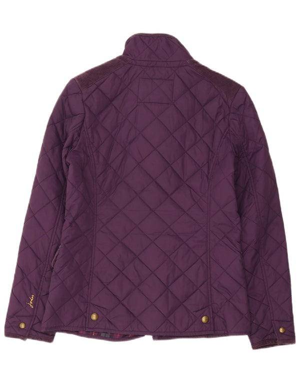 Joules Womens Quilted Jacket UK 10 Small Purple Polyester