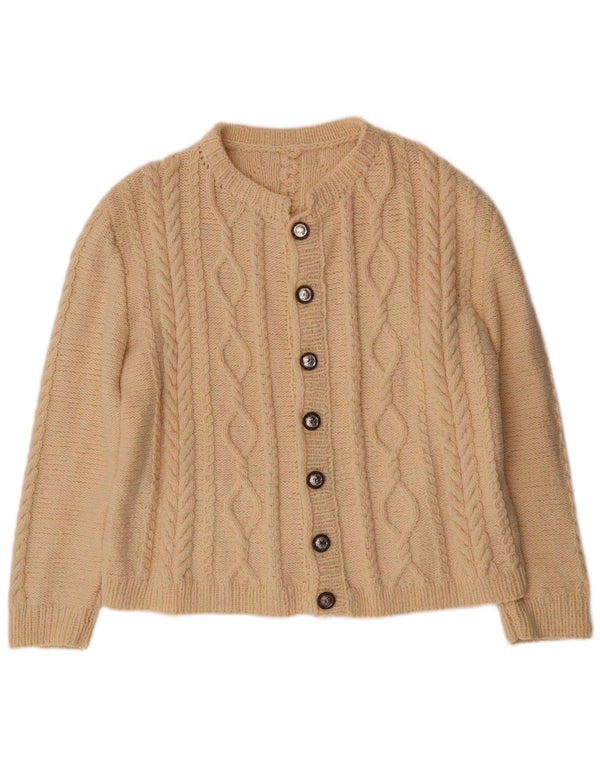 VINTAGE Womens Cardigan Sweater UK 16 Large Off White