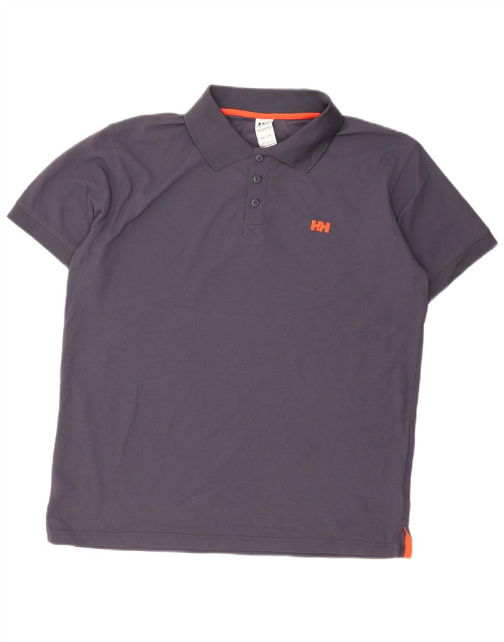 Helly Hansen Mens Polo Shirt 2XL Purple Polyamide