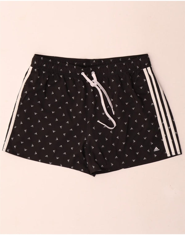 Adidas Mens Graphic Swimming Shorts Large  Black Spotted Polyester