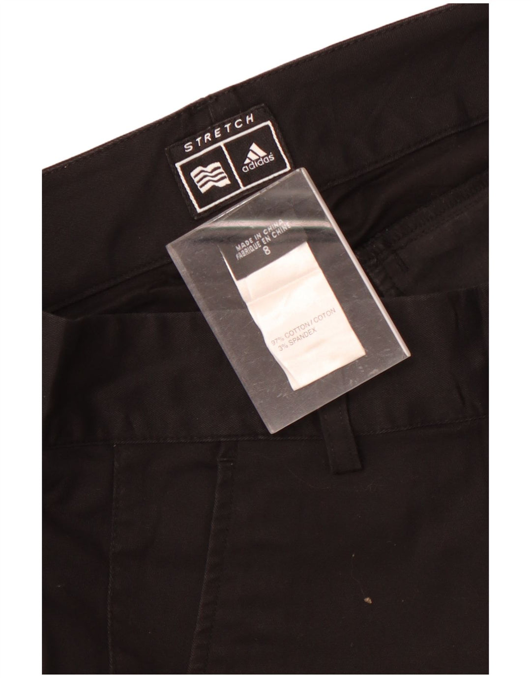 Adidas Womens Bermuda Shorts US 8 Medium W32 Black Cotton