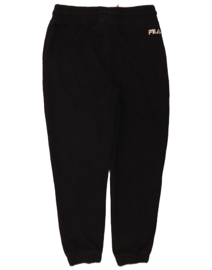 FILA Womens Tracksuit Trousers Joggers UK 14 Medium  Black Cotton