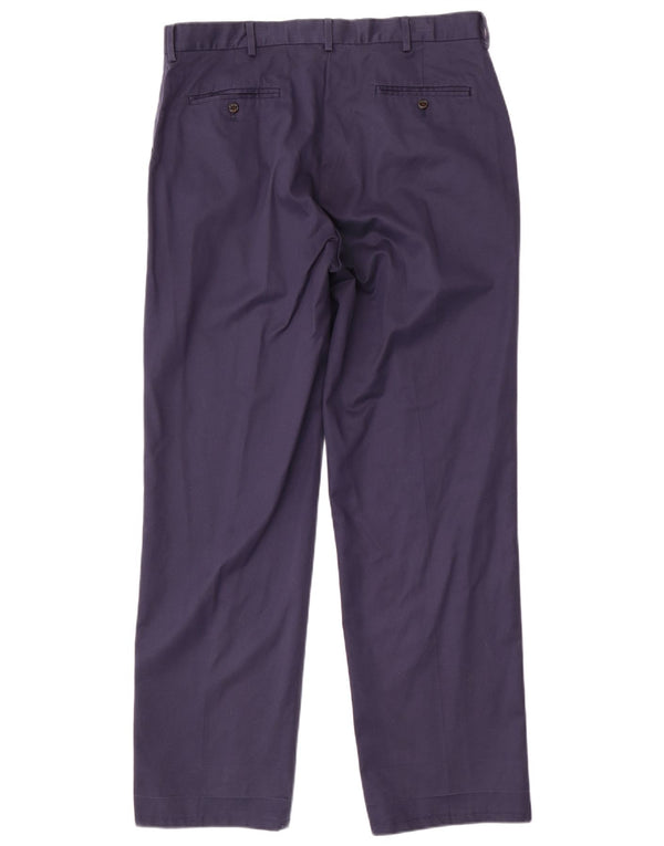 RALPH LAUREN Mens Straight Chino Trousers W35 L30 Navy Blue Modal