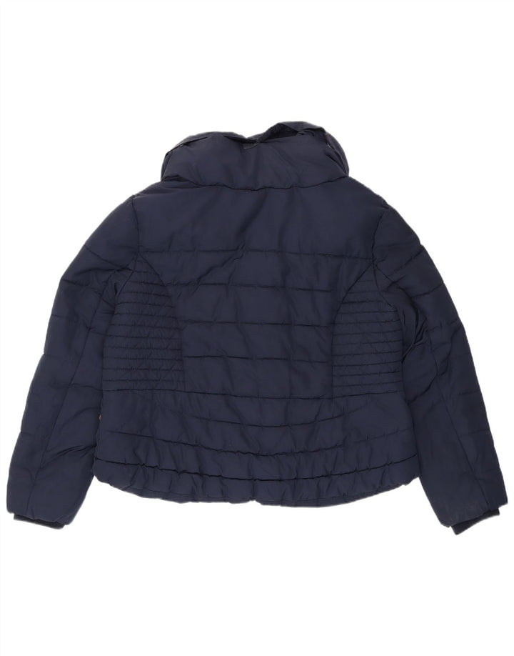 Marks & Spencer Womens Padded Jacket UK 16 Large Navy Blue Polyester