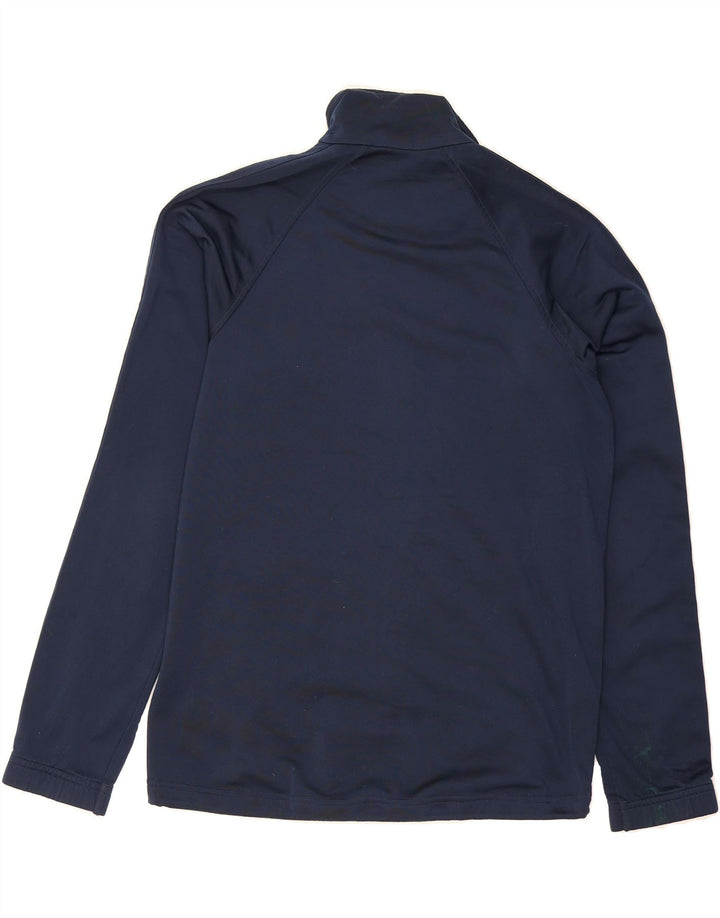 ASICS Mens Tracksuit Top Jacket Small Navy Blue Polyester Vintage Asics and Second-Hand Asics from Messina Hembry 