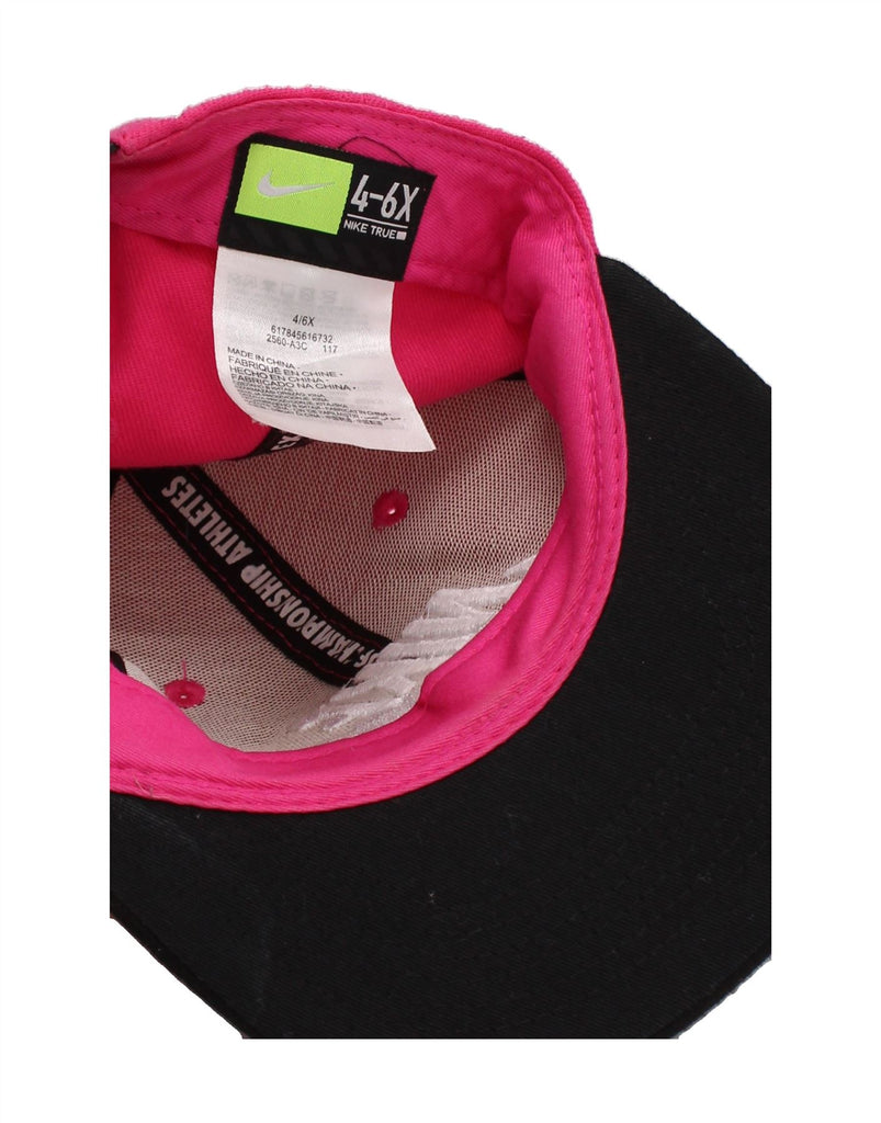 NIKE Girls Graphic Snapback Cap 4-5 Years Pink Colourblock Sports Vintage Nike and Second-Hand Nike from Messina Hembry 