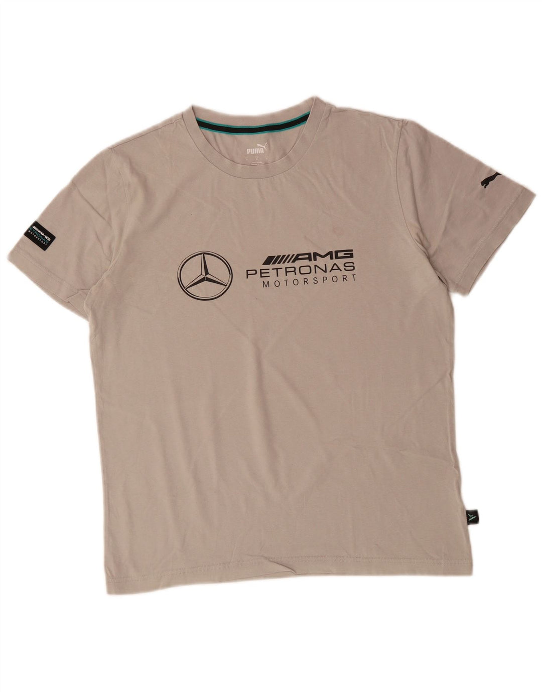 PUMA Mens Graphic T-Shirt Top Small Grey Cotton