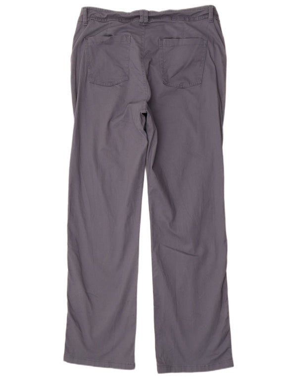 Lee Womens Classic Fit Casual Trousers US 14 XL W34 L32 Grey Cotton