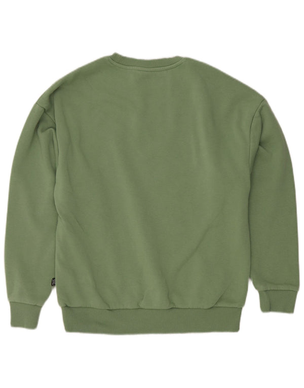Puma Womens Graphic Sweatshirt Jumper UK 10 Small Green Cotton