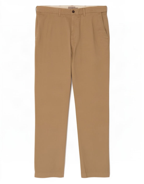 Marks & Spencer Mens Straight Chino Trousers W42 L31 Beige Cotton