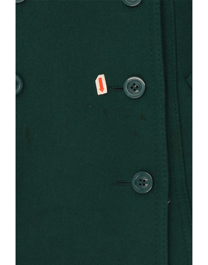 RALPH Womens Double Breasted Coat IT 42 Medium Green