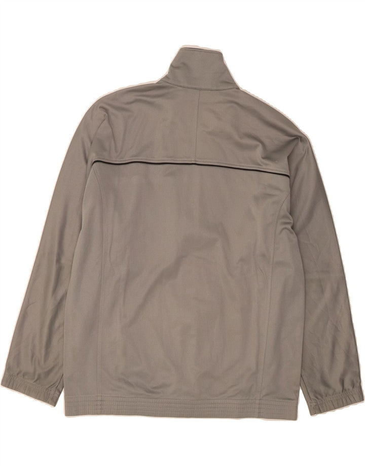 ASICS Mens Tracksuit Top Jacket Small Grey Colourblock Polyester Vintage Asics and Second-Hand Asics from Messina Hembry 