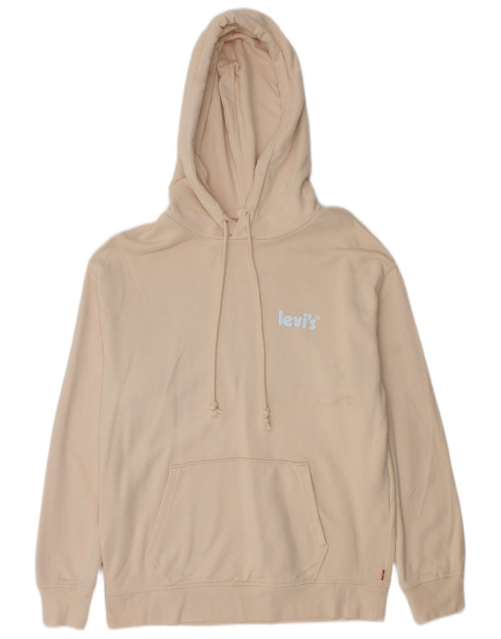 Levi's Mens Hoodie Jumper Small Beige Cotton
